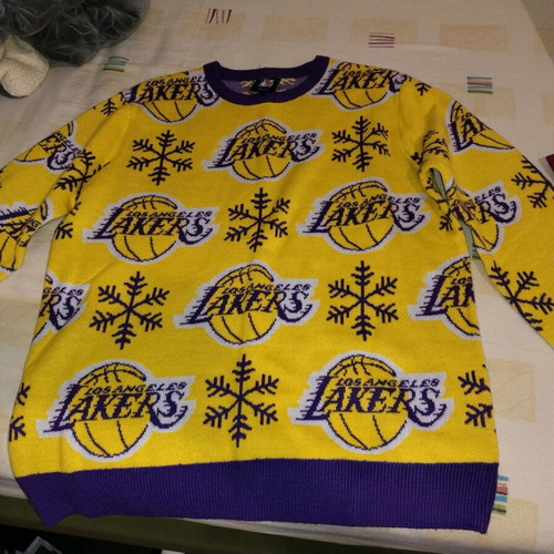 Nba Official Lakers Christmas Sweatshirt men's L like new authentic