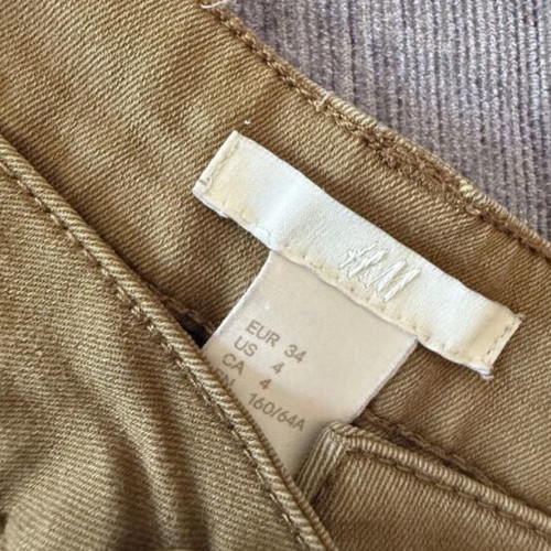 H&M fitted elastic beige pants XS like new