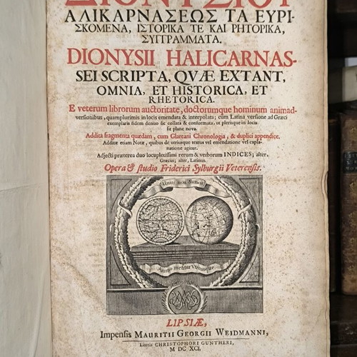 Διονύσιος ο Αλικαρνασσεύς Άπαντα 1691 μεταχειρισμένο, ελληνικά και λατινικά