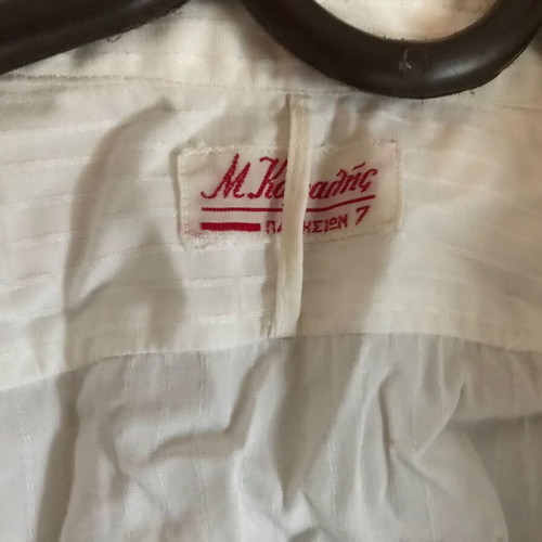 Women's white M. Karalis shirt size L like new, retro