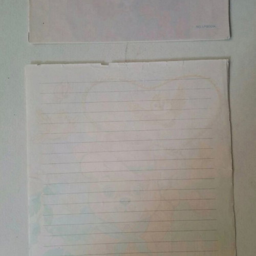 Romantic teddy bear stationery like new, collectible writing paper