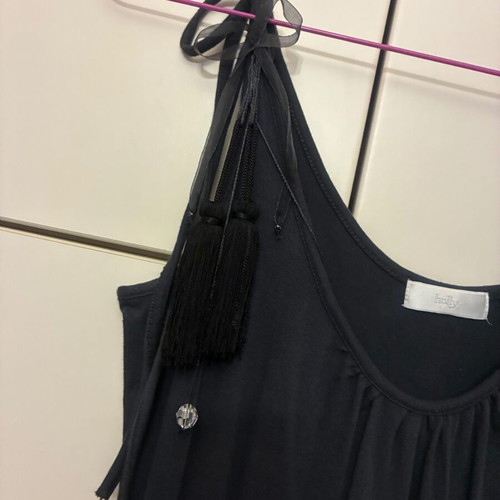 Holly dress new with unique hem and beads on straps