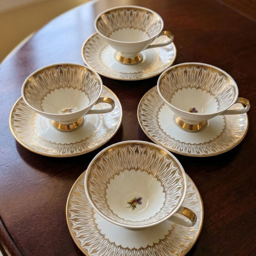 Vintage Mitterteich Bavaria coffee and tea set for 4