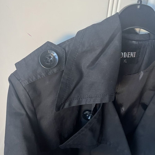 Aodeni trench coat set XL beige and black like new, lightweight cotton