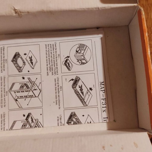 Mobile rack used retro device with box and instructions
