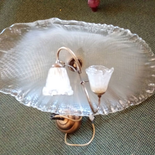 Crystal ceiling light used, 57 x 35 cm