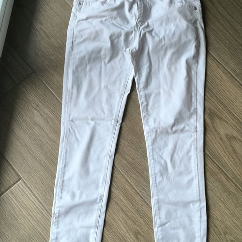 White elastic denim pants like new, size 42