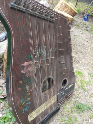 Vintage string instrument, 60 cm x 40 cm