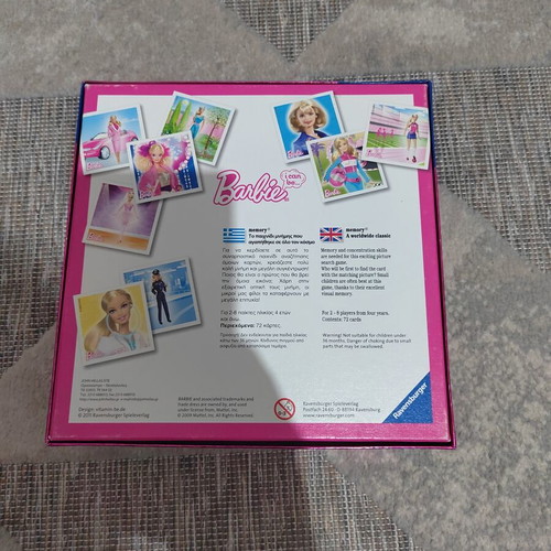 Barbie Memory board game used