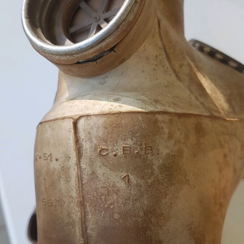 Belgian M51 Army Gas Mask used with plastic damage