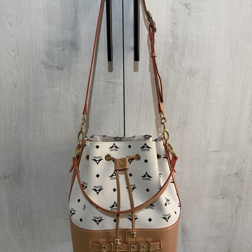 La tour Eiffel crossbody bag like new, beige and brown