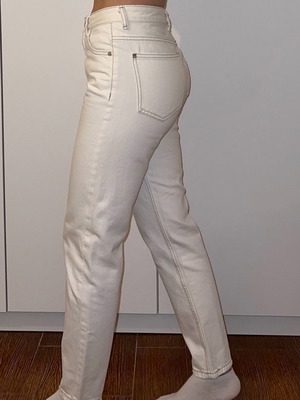 Mango 2 τζιν παντελόνια μεταχειρισμένα, νούμερο 36, άσπρο και μπλε