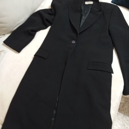 Black evening coat ESTET used, size 36