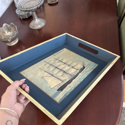 Vintage tray with handles like new