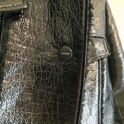Pinko women's leather jacket black like new, Small/Medium