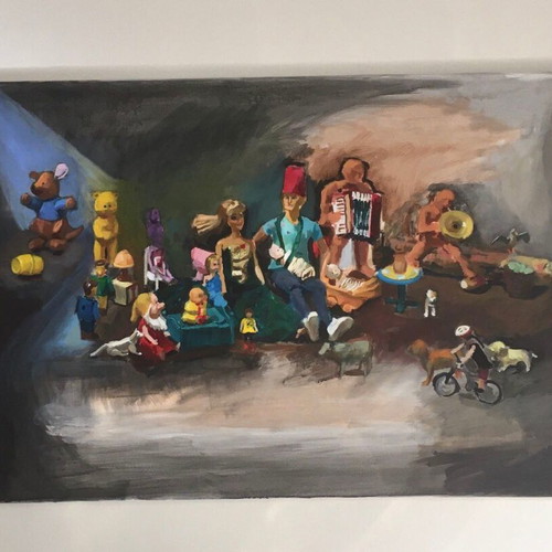 Painting new titled "In the World of Toys"