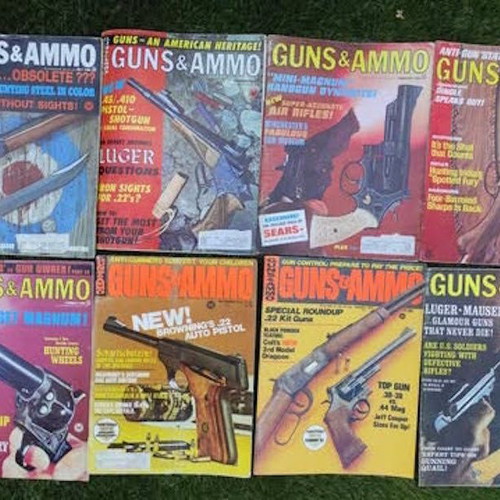 Guns & Ammo magazines like new, set of 46, English