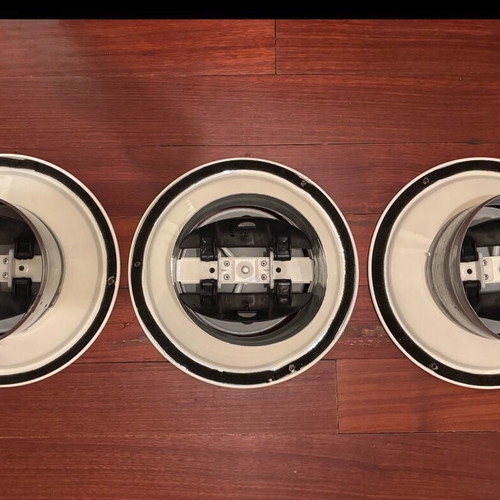 Metallic white round ventilation grilles set of 3, like new