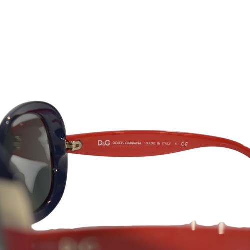 D&G Dolce & Gabbana Oversized Sunglasses D&G 8058, striped blue white red