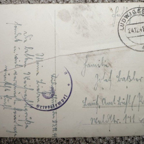 Lot of 3 Authentic Feldpost Cards (1941-1942) Germany Reich New