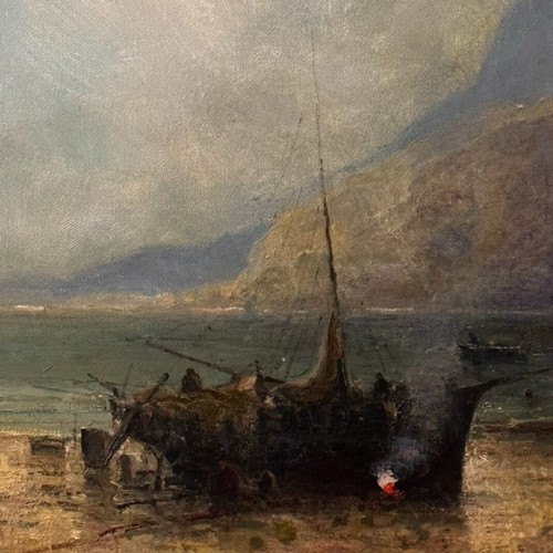 Dimitris Konstantinidis Oil Painting Seascape Like New