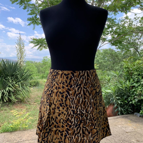 Animal print skirt new, viscose, size S-M