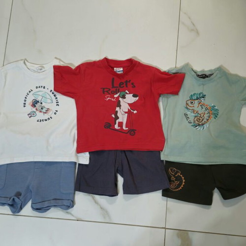 Clothing sets for 12-month-old boy, like new, pack of 3