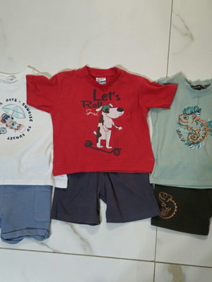 Clothing sets for 12-month-old boy, like new, pack of 3