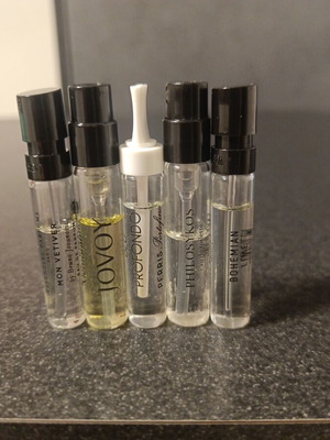 Niche unisex perfume samples set, 2 ml testers
