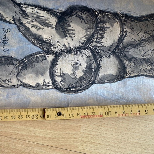Mixed media painting used
