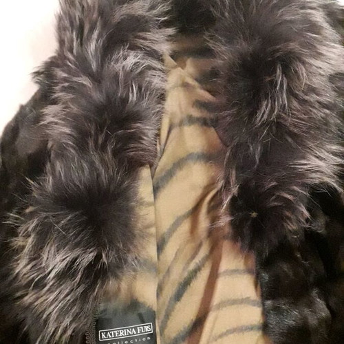 Mink fur coat like new, brown, size L