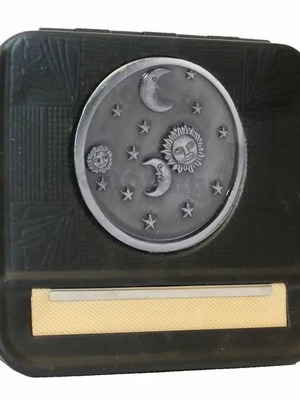 Grandpa's Black Rolling Tobacco Case with Embossed Design New