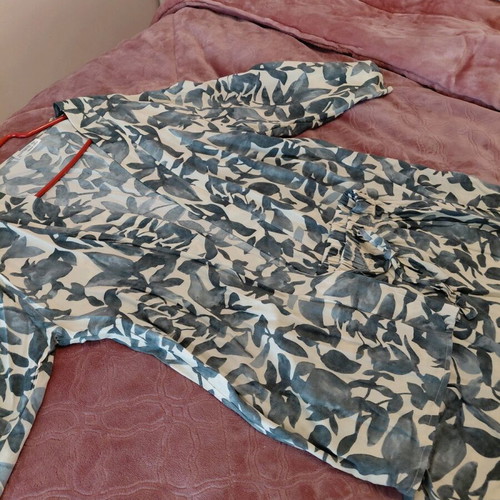 Kimono set medium 100% cotton like new, white and blue