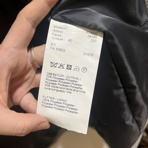 Louis Féraud wool coat, size M, gray