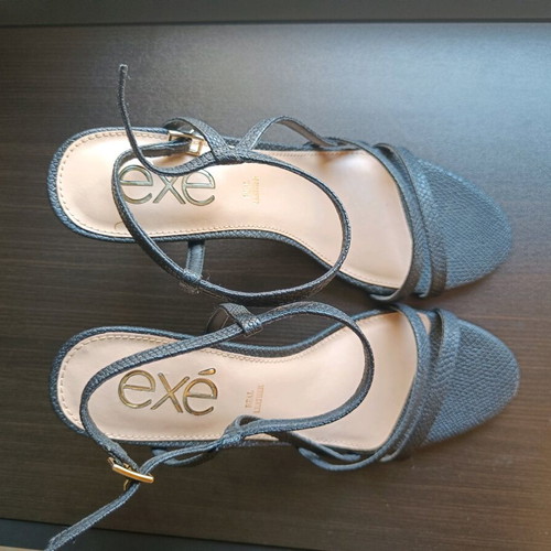 Exe black sandals with thin heel size 39 new