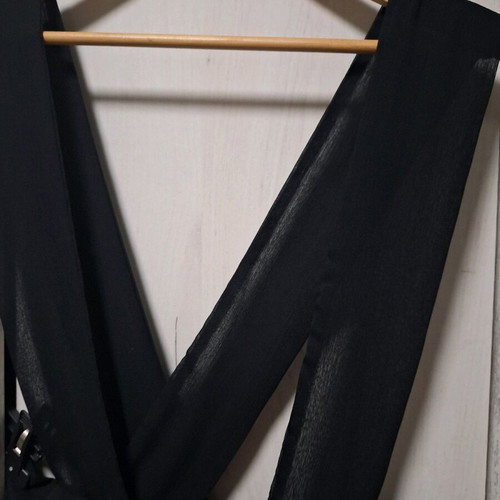 Skirt with straps like new, black, size L, chiffon