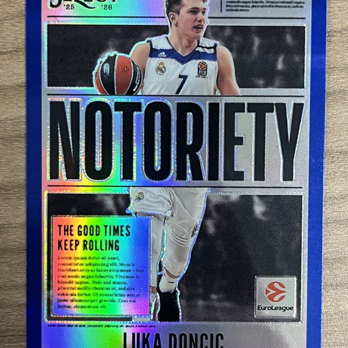 2025-26 Panini Select Euroleague Basketball Luka Doncic card like new
