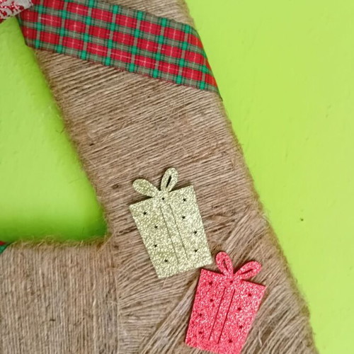 Christmas tree made of cardboard new, handmade