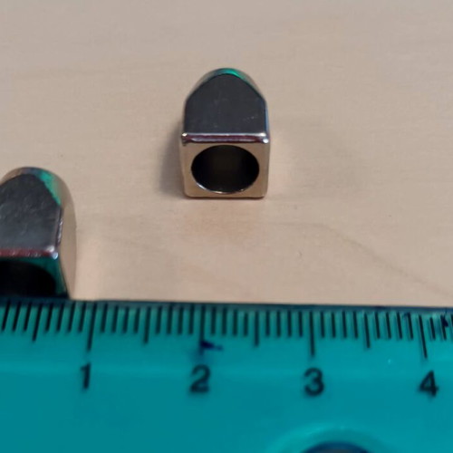 Metal cord end caps 3×sets of 2 pieces silver