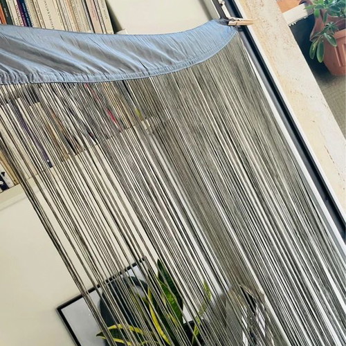 Curtain with fringes and adjustable rod, Leroy Merlin