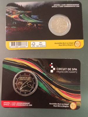 Coincard Belgium 2025 Circuit Spa καινούργιο, σετ 2 κομματιών