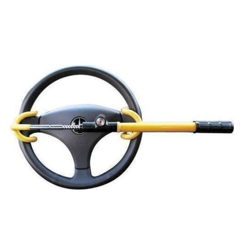 Steering wheel lock bar, antitheft device