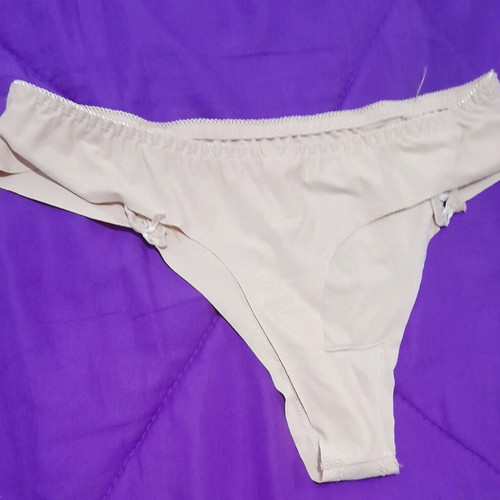 Beige string underwear size M new