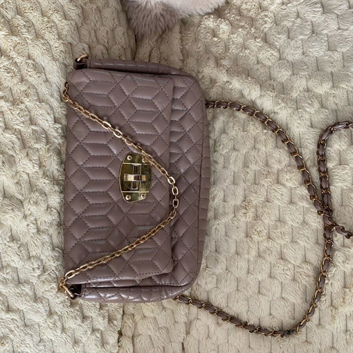 Leather shoulder bag beige like new