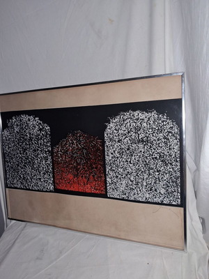 Mario Prassinos Arbres silk screen print like new, signed limited edition