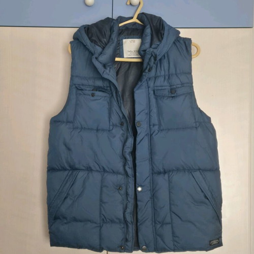 Zara boys blue vest with hood used, size 164 cm, age 14