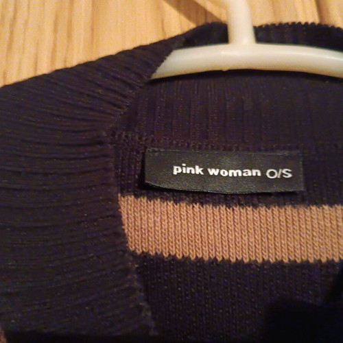 Pink Woman blouse like new, size L, black and brown