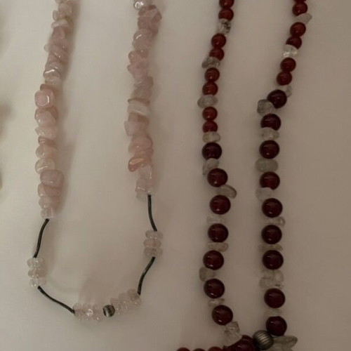 Necklace with semi-precious stones used, multicolor