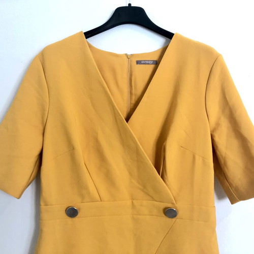 Orsay Midi Dress mustard yellow, new, size 42 Large
