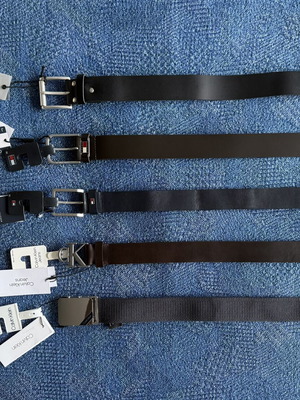 Tommy Hilfiger Calvin Klein Jeans Vanzetti belts new, leather and textile